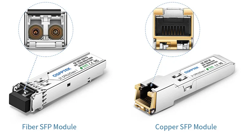 Fiber ve bakır SFP