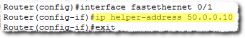 Cisco DHCP relay